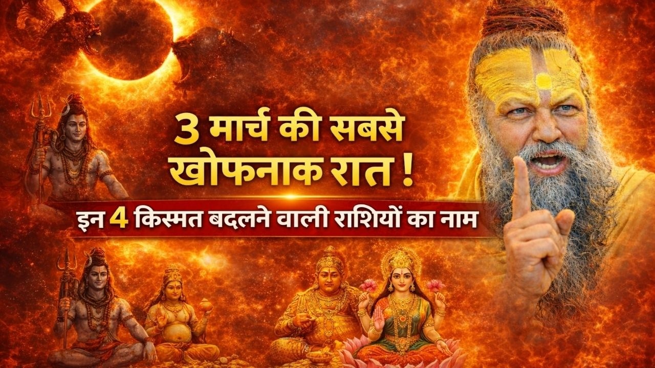 3 मार्च चंद्र ग्रहण 100 साल बाद महासंयोग इन 4 राशियों की रातों रात चमकेगी किस्मत Chandra Grahan 2026