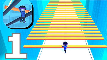 Roof Rails - Gameplay Walkthrough Tutorial Part 1 All Levels Mobile Game (Android, iOs)