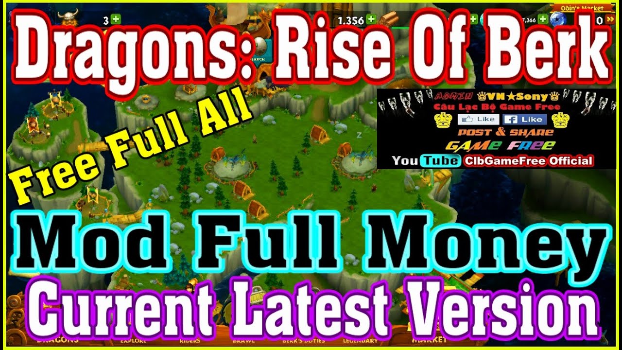 《MobileGame Lậu》Dragons Rise of Berk Free Full All Mod Full