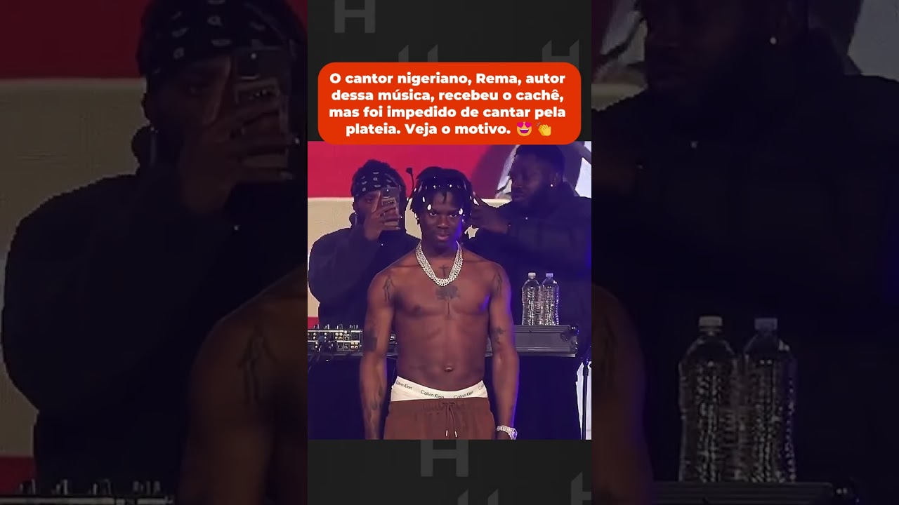 O sorriso dele ao final diz tudo: gratid&atilde;o e alegria! 🥹❤️#musica  #pop  #rema  #tipografia