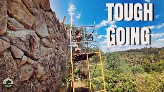 The hardest day on the build so far. Building our Dream Off-Grid Stone House - 