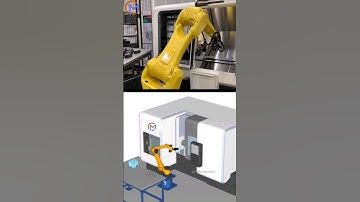 Machine tending robot 🔥 #simulation #solidworks #machinelearning #robotics #satisfying #mechanical
