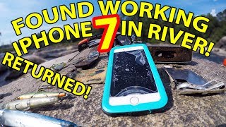 FOUND 2 Lost IPHONE 7's in the RIVER!!! STILL WORKING!! RETURNED!! River Treasure!