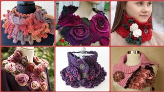 extremely Gorgeous flowers embroidery neck warmer design
