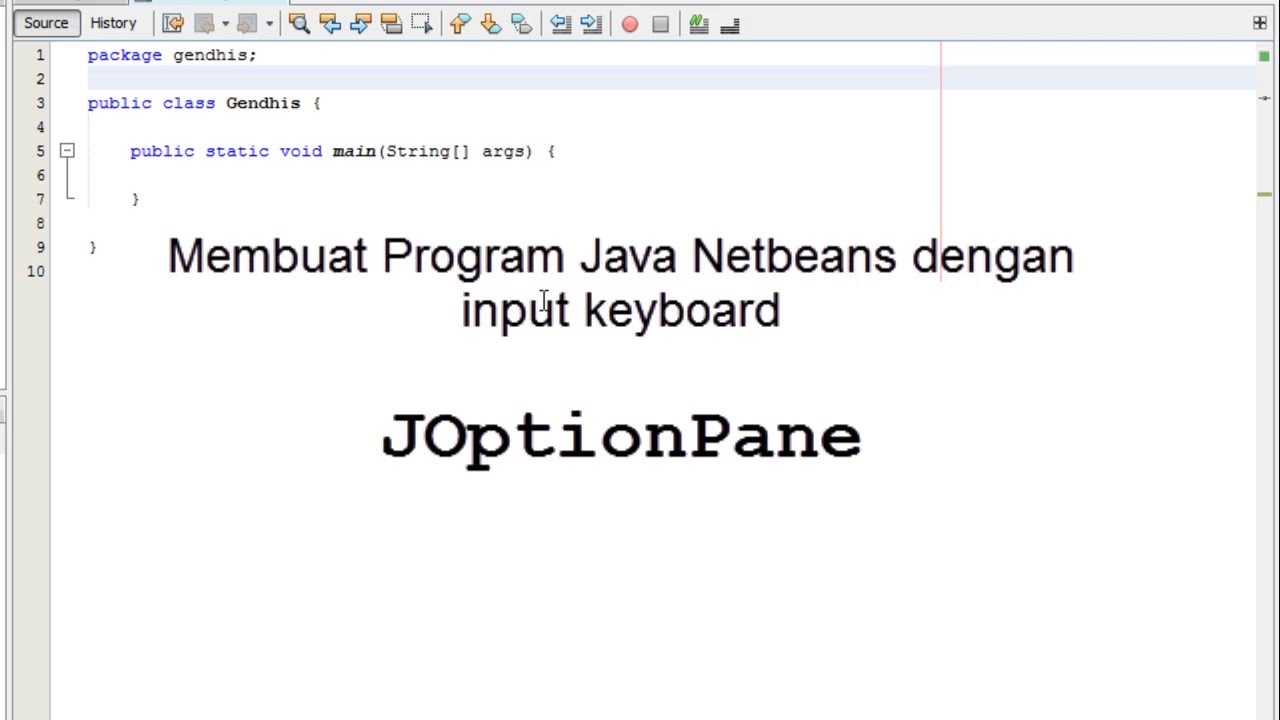 Cara input dengan JOptionPane - Java - YouTube