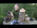 How to Build a Log Bird House....Unique design