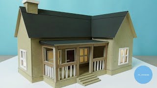 Making Miniature House with LED Lights | Cardboard House Easy #20
