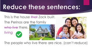 Learn English Correctly:  Reducing Relative Clauses