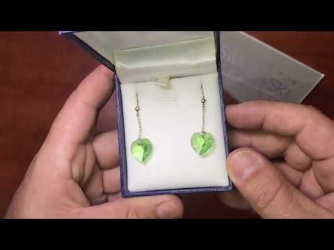 SA1039-1 AHARONI Silver 925 Swarovski dangling earring