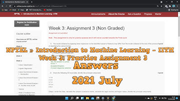 NPTEL » Introduction to Machine Learning – IITM  Week 3: Practice Assignment 3