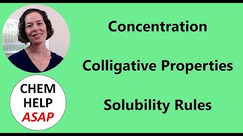 Concentration, Colligative Property, and Solubility Rule Practice Problems