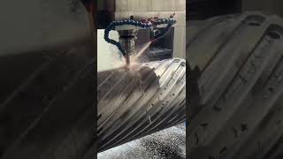Roller Spiral Flow Channel under milling #roller #plasticsheet #casting #industrial #factory #mill