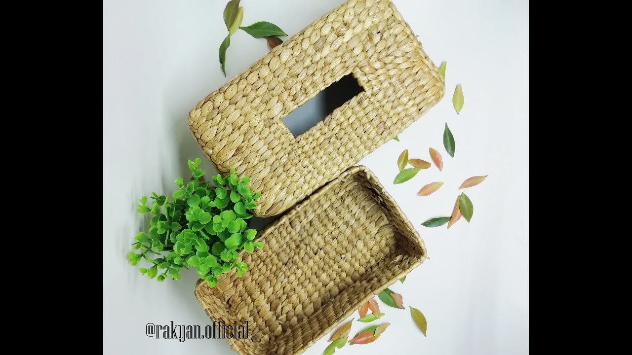 Kotak tisu dari eceng gondok 2 | DIY Tissue Box Water Hyachint 2