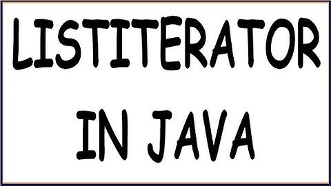 LISTITERATOR IN JAVA WITH EXAMPLE