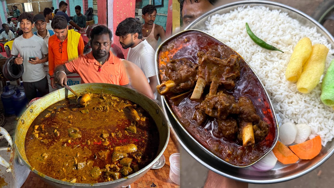 Train-Bus रूकते ही लोग आ जाते है कूद-कूद के Mutton खाने ।सिर्फ़ 3 घंटों में 40kg मटन ख़त्म ।