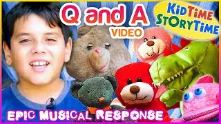 KidTime StoryTime's Q AND A VIDEO for Kids! (  a musical surprise 🎶)