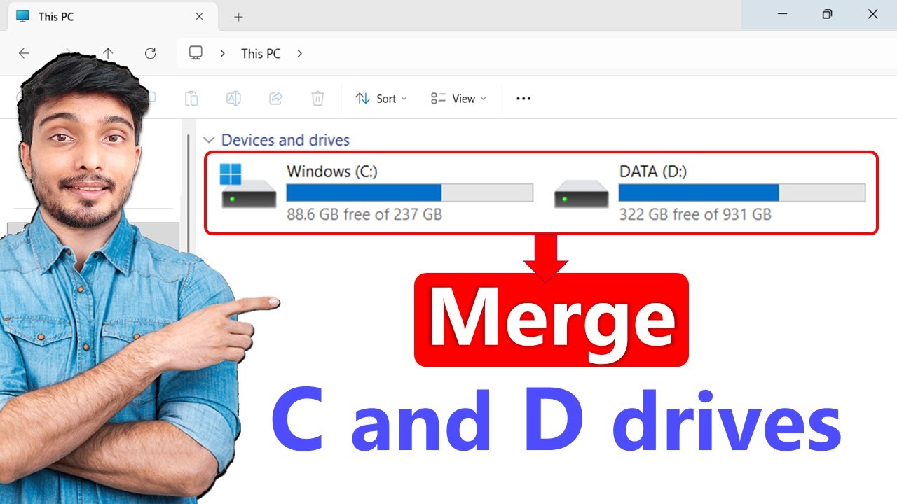 How to merge C and D drive in windows 10/11 | Combine drives in laptop | Increase C drive storage