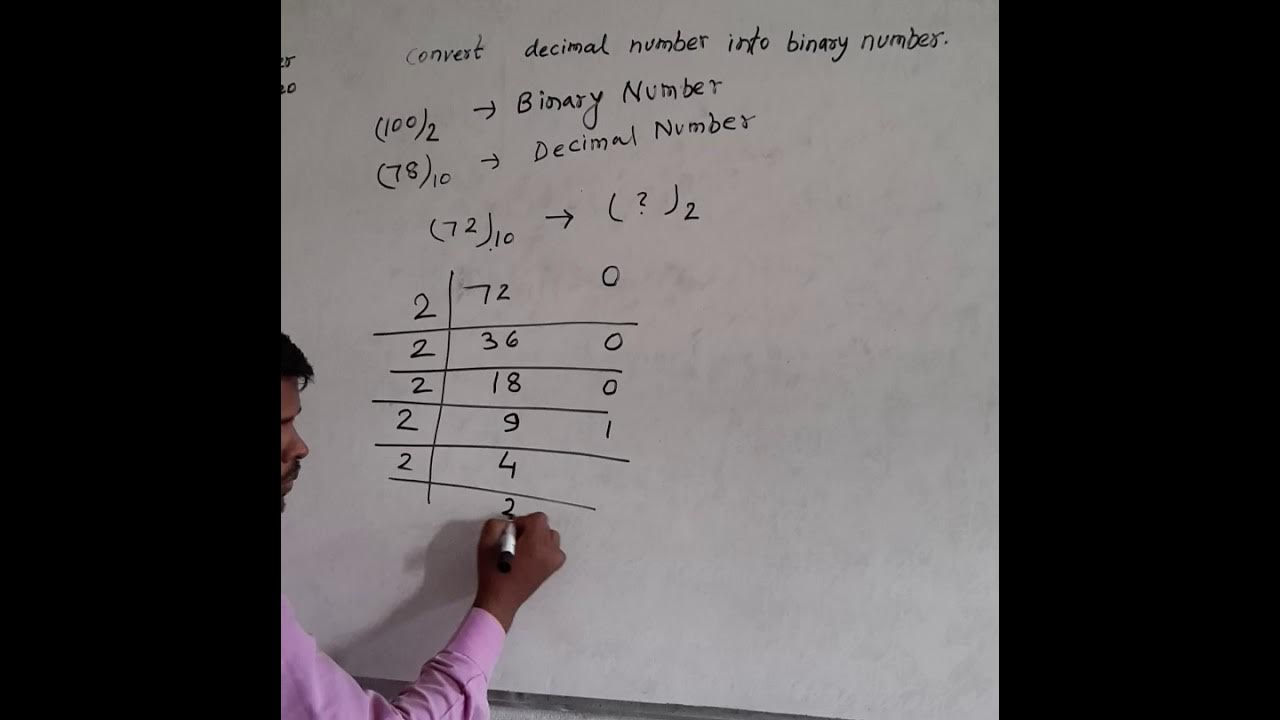 Convert Decimal Number to Binary Number System class 7 - YouTube