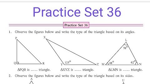 Practice Set 36 | L-15 | Triangles and their Properties | Class 6 maths |