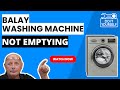 Balay 3TS282X Washing Machine Not Emptying & Shows E18 Error Code - Washing Machine Troubleshooting