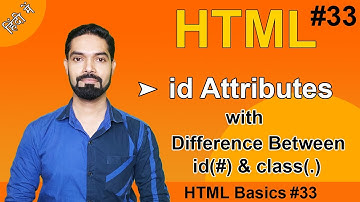 How to Use id Attributes in HTML | Difference Between id & class attributes  | #basichtml33