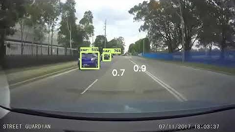 Vehicle collision warning system using opencv and tennsorflow