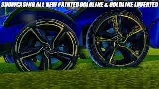 Showcasing All *NEW* Painted "GOLDLINE & GOLDLINE INVERTED" Rocket Pass Season 23 Wheels