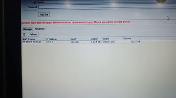 How to fix please enable legacy mode in mikrotik!!