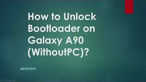 How to unlock bootloader on Samsung galaxy A90 Android - Enable developer option