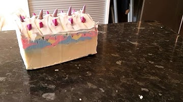 Making and Cutting Whimsical Unicorn Cold Process soap
