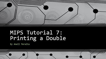 MIPS Tutorial 7   Printing a Double