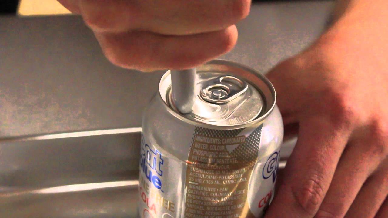 The Easiest Way to Open a Soda Can