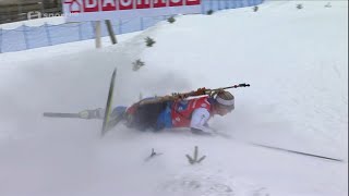 Pád Lucie Charvátové v Biatlonu - 22.1.2022