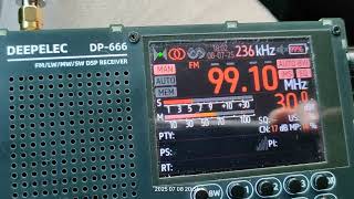 FM DX reception via tropo of radio national from Techout Tunisia in Arta Greece 08/07/2025