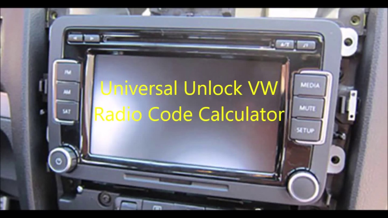 VW Volkswagen Radio Code Calculator Unlock Any VW Car Radio Device With  Locked Screen - YouTube