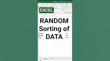 Easy Random Data Sorting in Excel #excel #exceltips #sorttable