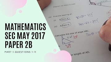 May 2017 Maths SEC Paper 2B (Part 1):  O