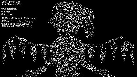 "Bad Apple" Sort (Joke Sorting Algorithm) [Re-upload]