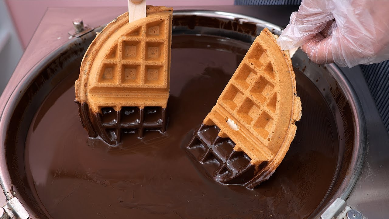 초코 퐁당 와플 / chocolate waffle / korean street food