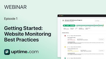 Uptime.com Webinar Series | Episode 1 | Getting Started | Website Monitoring Best Practices