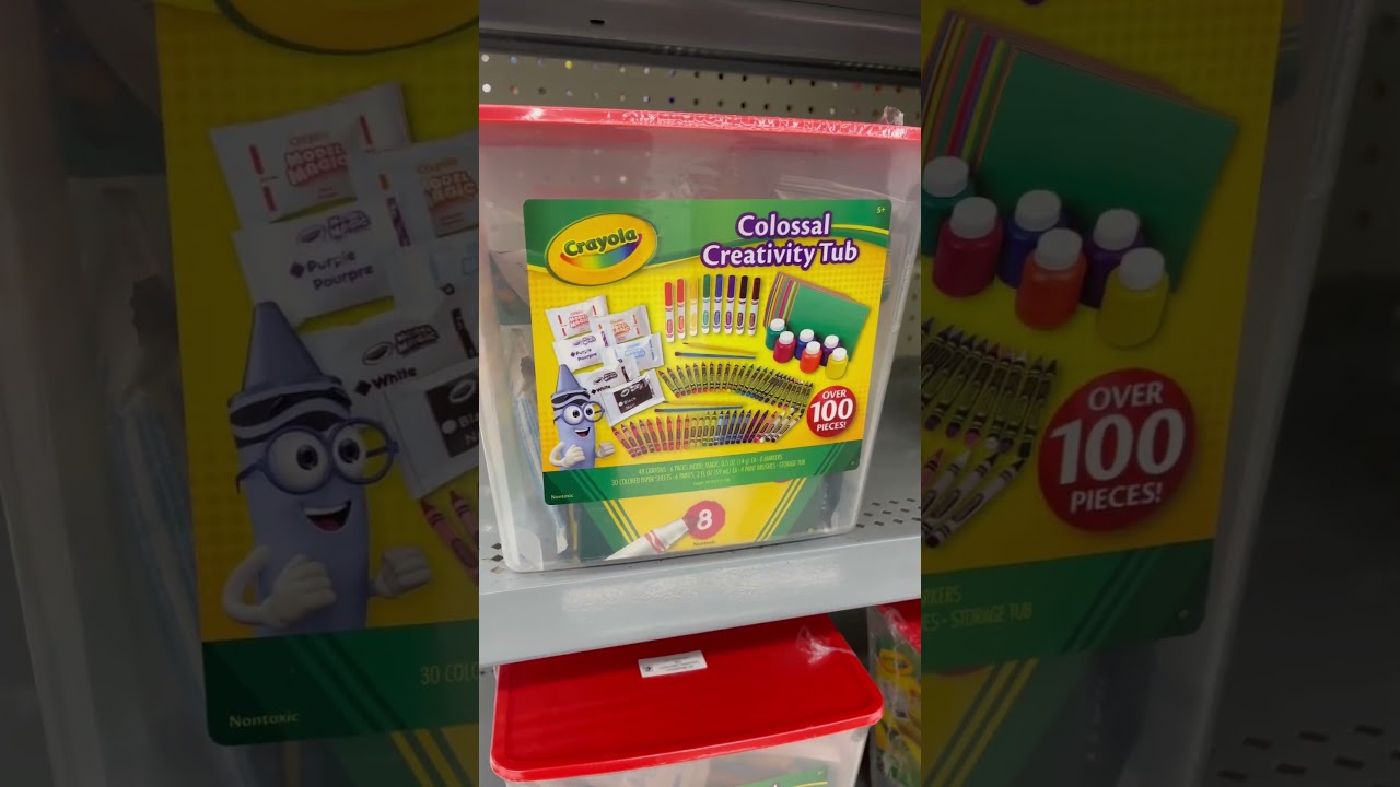 $9 Crayola Creativity Tub, Art Set, 102 Pcs, Arts & Craft Supplies, Creative Toys, Gift for Kids,