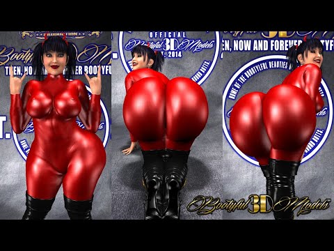 Official Bootyful3DModels™ EP42 Miss Gothic Booty Veronica (Shiny Bright Red She Devil Costume).