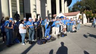 The UCLA Alumni Band outside the Rose Bowl play the Fight Song, Nov 24, 2012