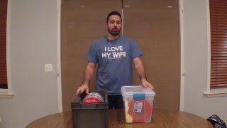 Disc Golf Storage Bins - Buckhorn Bin and Sterilite 20 qt