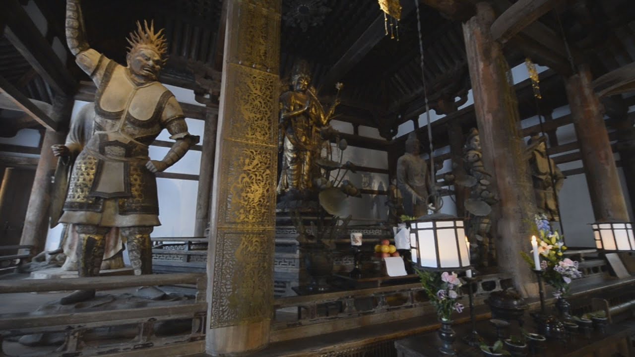 東大寺法華堂の拝観再開へ 「天平芸術の奥の院」 - YouTube