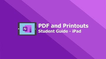 OneNote Student Guide - PDF and Printouts on Apple iPad