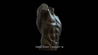 ZBrush Torso anatomy sculpt study - Aug18