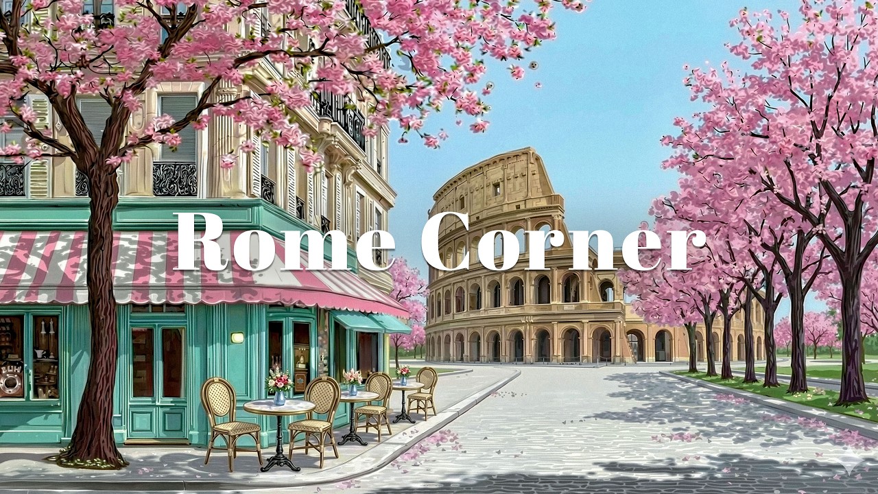 Hidden Corner in Rome ☕ Golden Light & Soft Italian Jazz