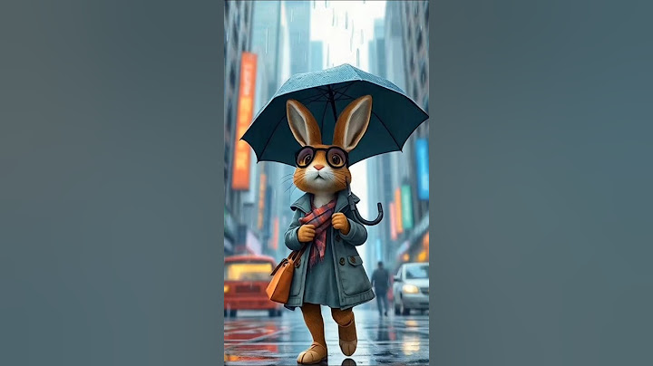 Rabbit goes to the market with an umbrella in the water.#RabbitRescue #CuteAnimals #AnimalRescue