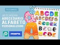 Como hacer ABECEDARIO o ALFABETO PERSONALIZADO con FREEPIK personalizado muy sencillo y fácil